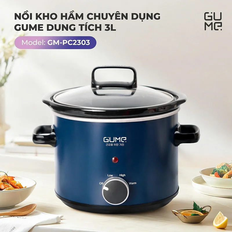 Nồi Kho Hầm Chuyên Dụng Gume Dung Tích 3L GM - PC2303 hàng Nhập Khẩu