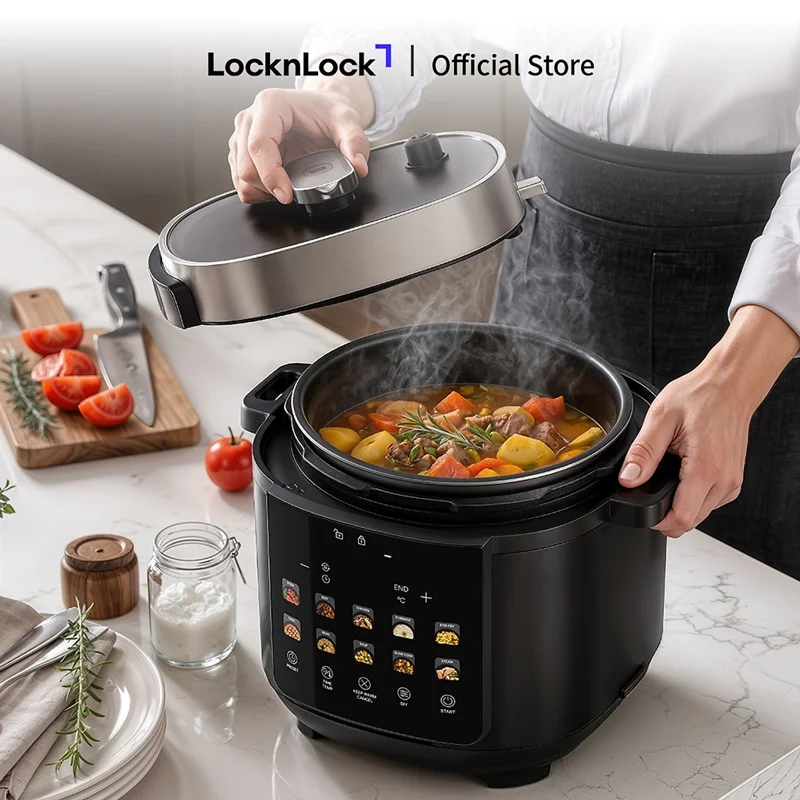 Nồi Áp Suất Điện Tử LocknLock EJP678BLK 6L, Hàng Chính Hãng, 10 Chế Độ Nấu Thông Minh  - JoyMall