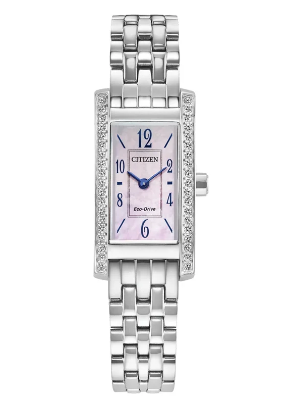 Đồng Hồ Nữ Citizen Eco-Drive Đính Đá Swarovski Dây Thép Không Gỉ EG7110-54Y - Mặt Xà Cừ (28.3mm)