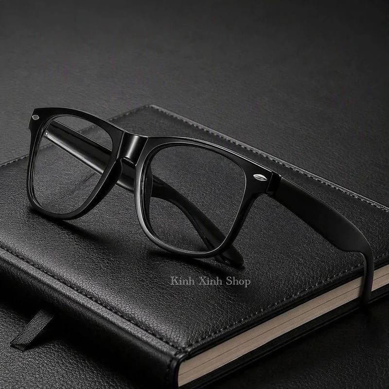 Kính mắt nam nữ dáng Wayfarer mắt kính chống ánh sáng xanh giúp bảo vệ mắt
