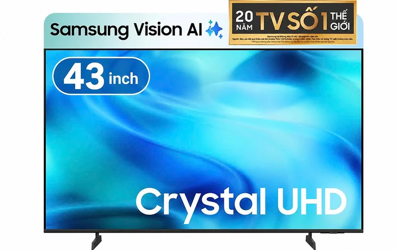 Smart Tivi Crystal UHD Samsung AI 4K 43 inch UA43U8500H  - Hàng chính hãng