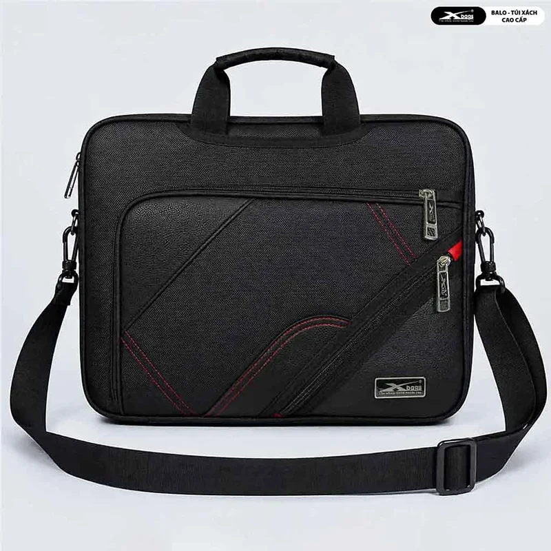 Cặp Laptop Công Sở Nam Xbags Mutil Class Pro Đen Chỉ Đỏ Sang Trọng 15.6 Inch - XB4103