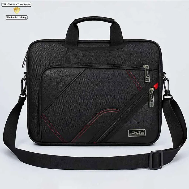 Cặp Laptop Công Sở Nam Xbags Mutil Class Pro Thiết Kế Đen Phối Chỉ Đỏ Trẻ Trung Lịch Sự - XB4103
