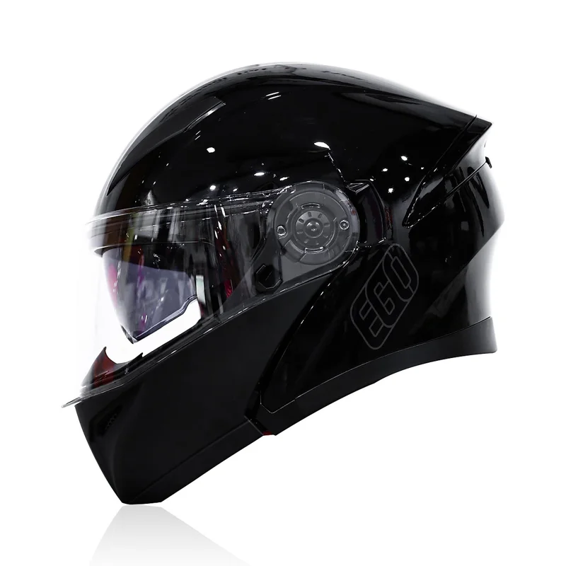 Mũ Bảo Hiểm Fullface Lật Hàm EGO E-9 New Hai Kính Nhẹ Nhỏ Gọn Thoáng Khí [Chính Hãng