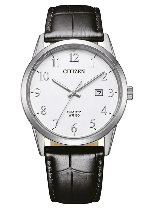 Đồng Hồ Nam Citizen Pin-Quartz Dây Da BI5008-00A - Mặt Trắng (39mm)