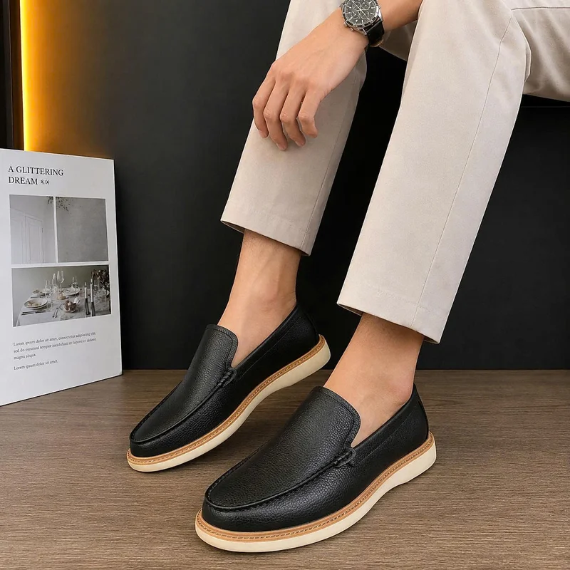 Giày Mọi Nam PN753 PABNO, Giày Lười Nam Loafer Công Sở Thời Trang, Đế Êm Chống Trượt Size 39-43