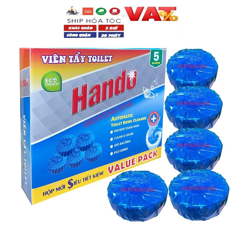 Viên tẩy sạch và làm thơm xanh Hando 5 viên Value Pack