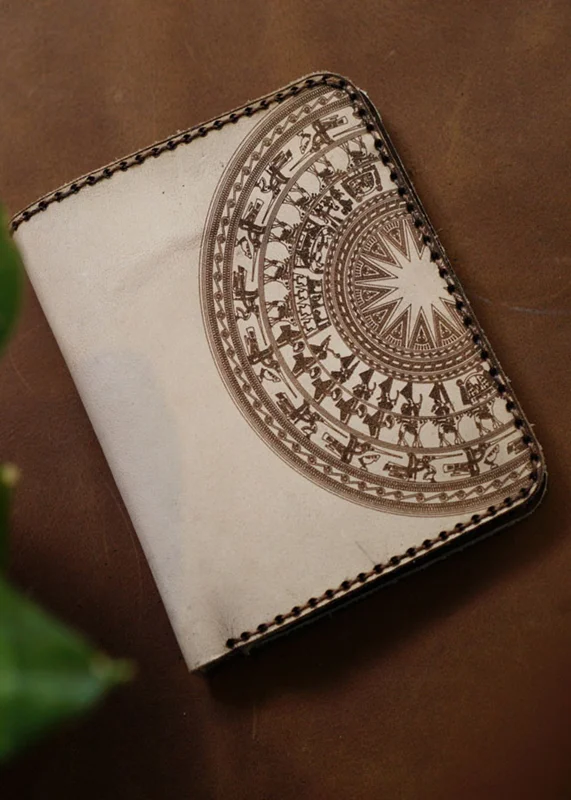 VÍ RAM TRỐNG ĐỒNG DA BÒ THÂT VEGTAN DÁNG NGANG - CHÍNH HÃNG RAM LEATHER
