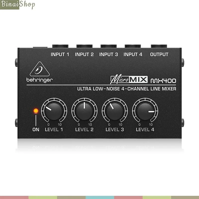 Behringer MX400 - Bộ Trộn Âm Thanh 4 Kênh Chuyên Dụng Cho Studio, Biểu Diễn Và Podcast - Hàng Chính Hãng