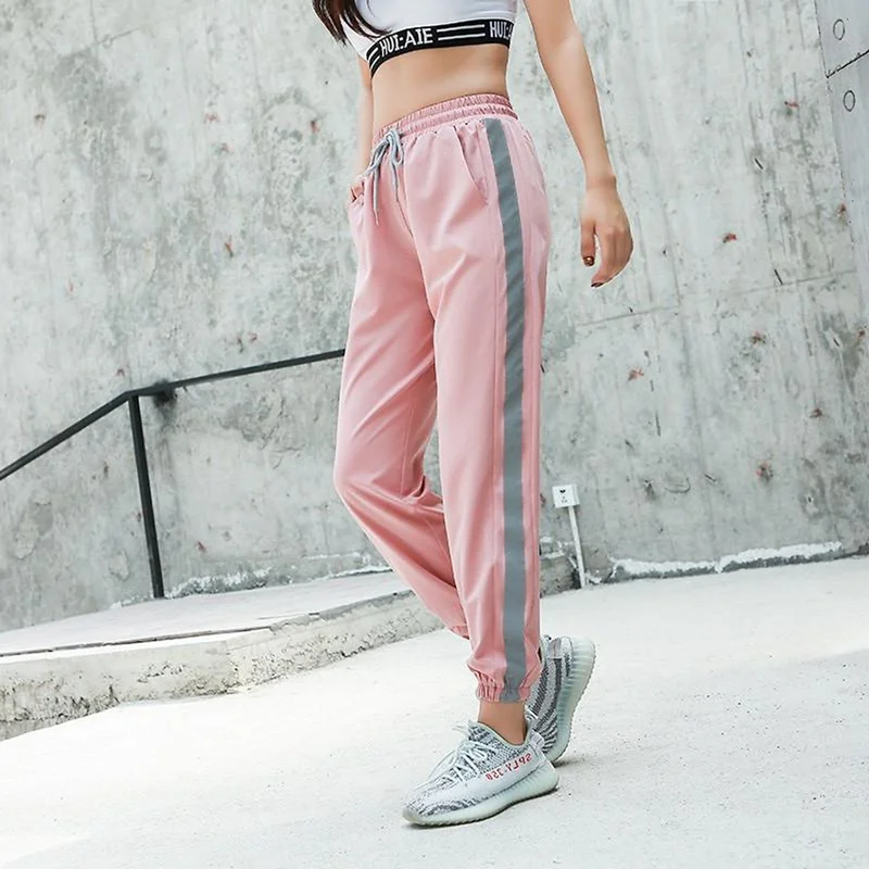 Quần Dài Jogger Nữ Phản Quang Vải Dù Siêu Xịn
