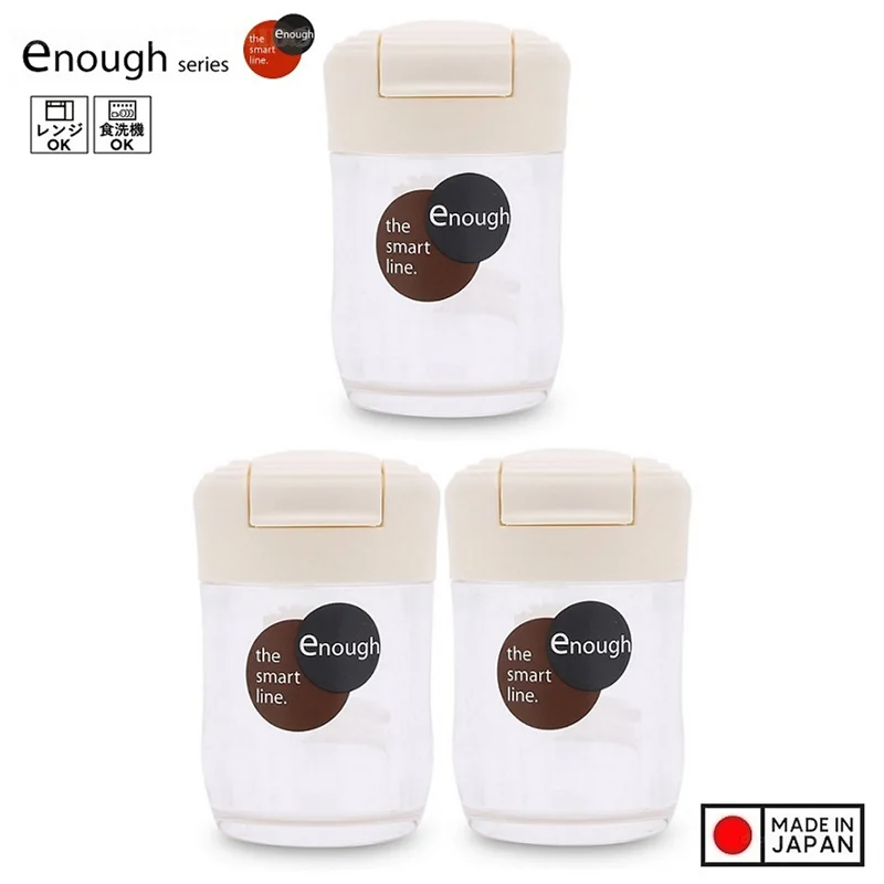 Combo 03 chai/lọ/hũ đựng gia vị muối, tiêu, ớt 68ml hàng nội địa Nhật Bản