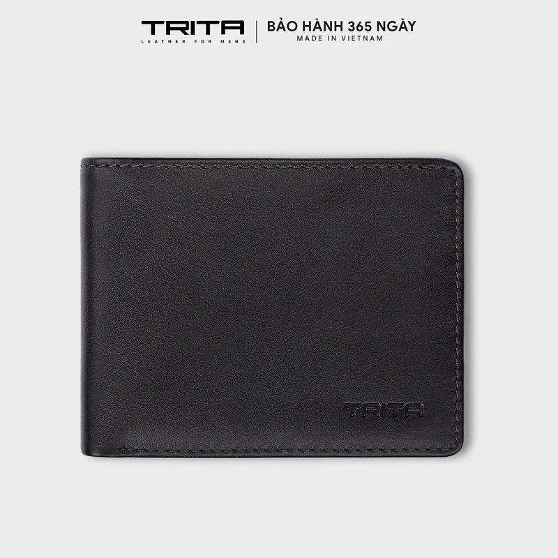 Ví nam da bò Trita ( Thời trang nam dáng ngang - Ví da RVN002 )