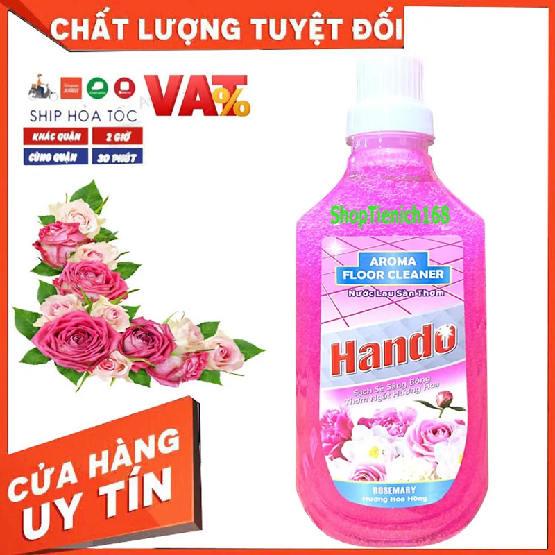 Nước thơm lau sàn nhà Hando 1L hương hồng
