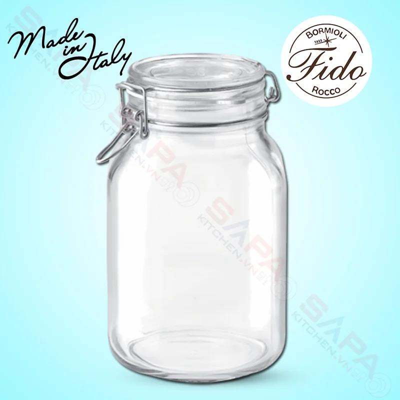Hũ Thủy Tinh Nắp Cài Kín Hơi Fido Bormioli Rocco 149240M02321991 (2000ml)