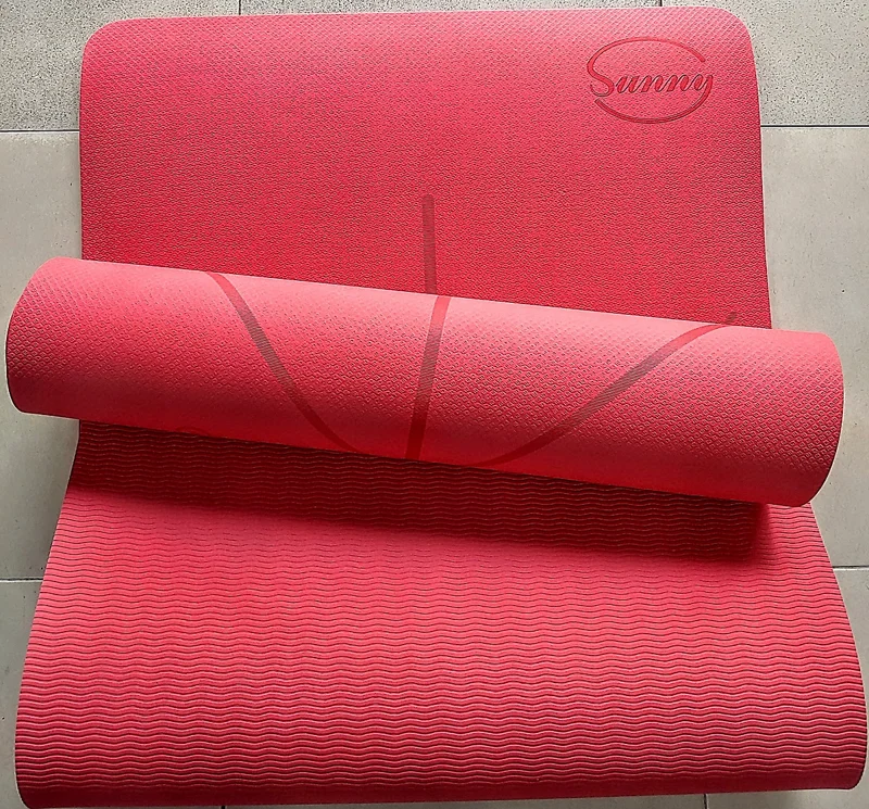 THẢM TẬP YOGA TPE ĐỊNH TUYẾN SUNNY 1 LỚP 8MM - TẶNG TÚI ĐỰNG THẢM YOGA