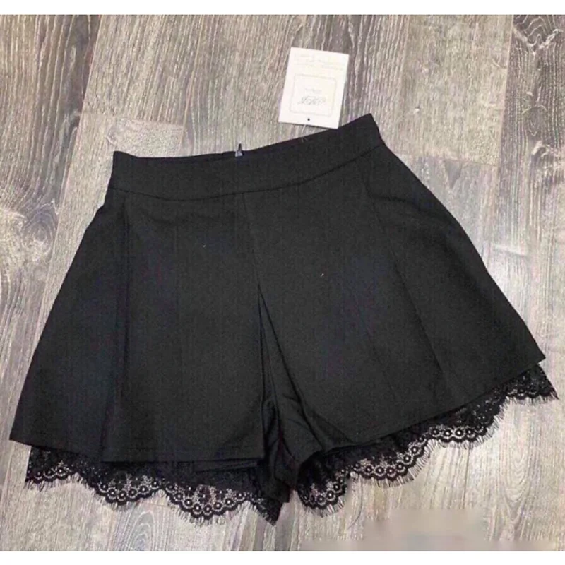 Quần short váy đen thời trang phong cách ulzzang