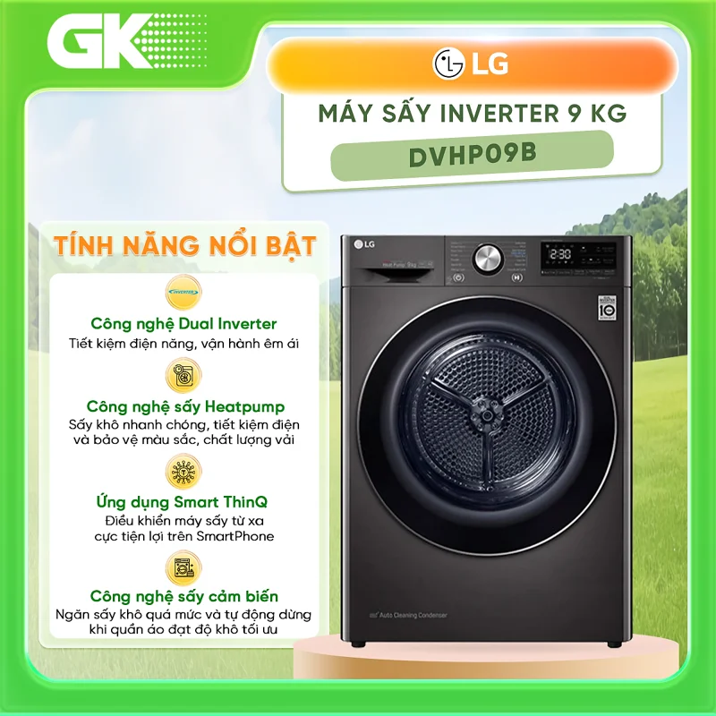 Máy sấy LG 9 Kg DVHP09B - Hàng chính hãng ( chỉ giao HCM )
