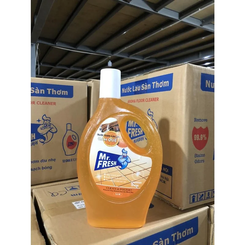 Nước thơm lau sàn Mr.Fresh 1.1L Hương Ccam Quế