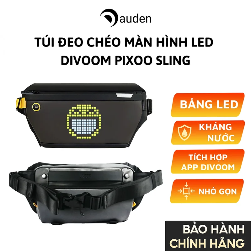 Túi đeo chéo thông minh Divoom Pixoo Slingbag hiển thị màn hình Led, tích hợp app Divoom